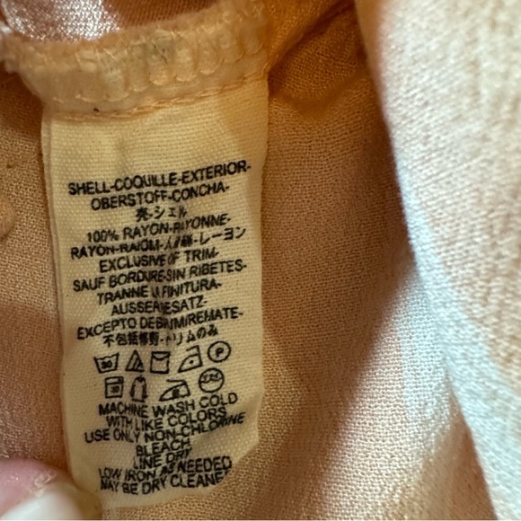 FREE PEOPLE Blouse Womens Small Pink & White Stripe Samifran Balloon Sleeve Top - Picture 7 of 11